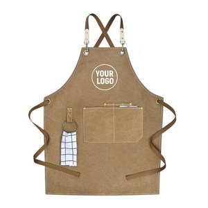 Custom Size Fashion Work With Pockets Women Cotton Heavy Duty Bib Canvas Barber Apron - Product Image 3