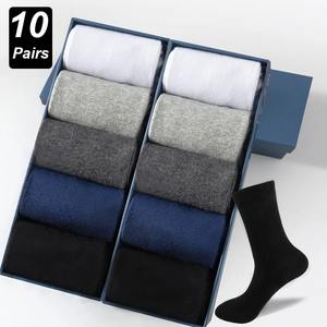 Chaussettes de sport respirantes en coton biologique pour hommes, noires, décontractées, athlétiques, printemps, été, grande taille - Product Image 4