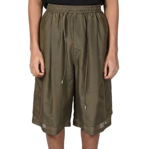 Shorts de sport décontractés en coton 100% pour la chasse, le camping, les voyages, l'été, lavés et délavés vintage, avec cordon de serrage - Product Image 2