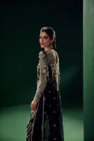 Robe longue Anarkali Lehenga Choli en mousseline acrylique légère brodée, style ethnique indien, idéale pour les fêtes, anti-humidité et infroissable, protection solaire