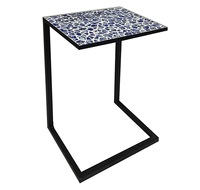 Pot de jardin en métal en fer forgé pour plantes Set de table en mosaïque 3 présentoirs pour plantes à fleurs d'Inde