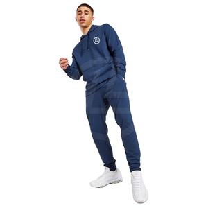 Ensemble de survêtement pour homme de couleur unie, respirant, léger, en coton et polyester, avec une coupe confortable pour l'exercice et les voyages - Product Image 1