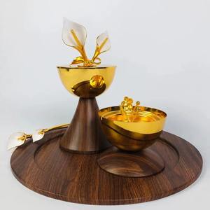 Ensemble de porte-encens en bois artisanal avec plateau et bol, idéal pour l'ambiance de la maison et l'accueil des invités, provenance d'Inde - Product Image 5