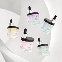 Flacon compte-gouttes en verre de 50 ml pour huile essentielle, sérum facial, avec dégradé personnalisé, design de niche, conception premium