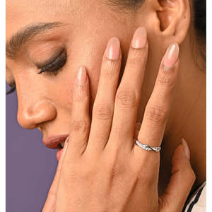Anillos de Plata de Ley 925 de Primera Calidad para Mujer, Chapados en Rodio con Diamante en Princ - Product Image 3