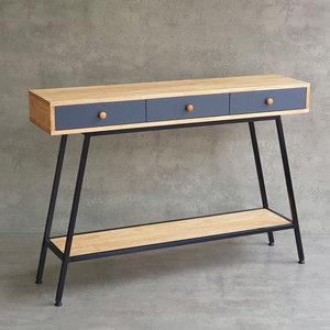 Modern Luxury <b>Console</b> Table 120x30x85cm Iron Legs Drawers Mirrored Wood Marble for Villa Living Room Bedroom Hotel Use-CST062 - Product Image 3