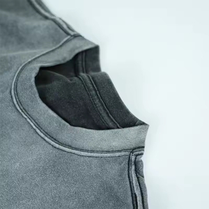 Camisetas con Lavado Ácido para Hombre, Algodón de Alta Calidad, Transpirable, Ropa Casual, Diseño Personalizado, Servicio OEM, Venta al por Mayor, Ropa Urbana de Pakistán - Product Image 3