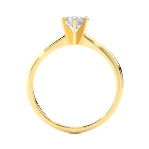 Anillo de Compromiso de Oro Amarillo Sólido de 18K con Diamante Cultivado en Laboratorio de Alta Calidad con Certificado IGI para Mujer, Anillo de Diamantes para Ella - Product Image 2