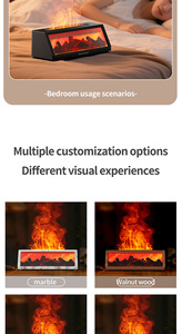 Fireplace Aroma <b>Diffuser</b> Essential Oil Humidifier with Realistic Flame Effect <b>LED</b> Light Electric Humidifier Home Christmas Gift - Product Image 5