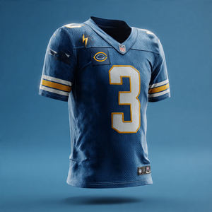 Maillots de football américain 100% polyester, hauts d'équipe, numéro d'équipe, col en V, maillot de football unisexe, hauts de sport, maillots de football - Product Image 4