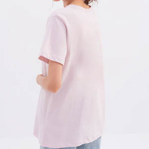 Camiseta de gran tamaño para mujer, de manga corta Camiseta básica informal holgada, patrón sólido transpirable para uso diario de verano - Product Image 2