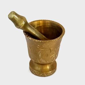 Precio de venta al por mayor de fábrica, Metal antiguo, hogar, cocina, Catering, uso Manual, triturador de ajo, molinillo de especias para alimentos, mortero y - Product Image 3