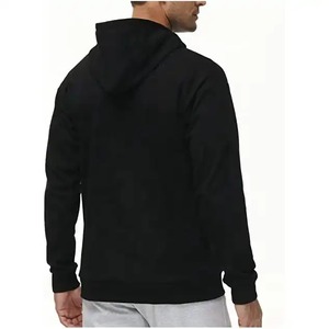 Sudadera unisex de algodón para hombre de talla grande con capucha de gran tamaño bordada logotipo personalizado forro polar sólido para correr en invierno - Product Image 6