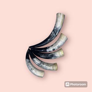 Viking en cuir véritable fait à la main de qualité supérieure avec corne d'agate de taille personnalisée et support en métal directement de l'Inde - Product Image 5