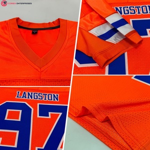 Venta al por mayor camisetas de fútbol americano uniformes de fútbol americano sublimación aceptada tamaños personalizados colores aceptados - Product Image 6