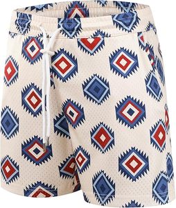 Shorts de sport en maille pour hommes, service OEM, impression personnalisée du logo, respirant, séchage rapide, haute qualité, 100% polyester, mi-longueur - Product Image 4