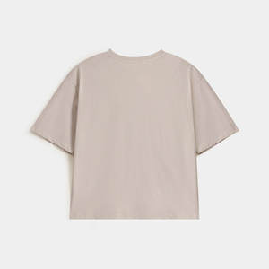 Camiseta básica de manga corta para mujer, camisetas de algodón 100% de verano transpirables con cuello redondo informal con hombros caídos - Product Image 5