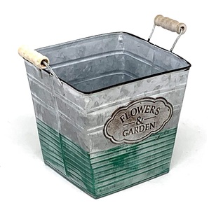 Maceta de Metal con acabado galvanizado rústico para el hogar, Patio, balcón, jardín, maceta de flores redonda hecha a mano decorativa - Product Image 5