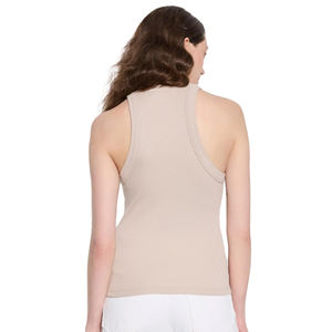 Camiseta Deportiva Ligera para Mujer, 100% Algodón, Cuello Redondo, Corte Regular, Sin Mangas, Logotipo en la Parte Delantera, Estilo Diario - Product Image 3