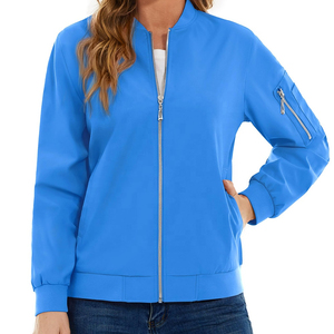 Chaqueta Bomber Personalizada para Mujer 2025, Impermeable, Transpirable, Cortavientos, Ecológica, Teñida Lisa, Tejida, Invierno, 100% Alta Calidad - Product Image 3