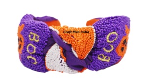 Halloween lễ hội Headband nhiều màu đính cườm thêu thiết kế với 'boo' và 'hocus pocus' Phụ kiện cho lễ hội - Product Image 3