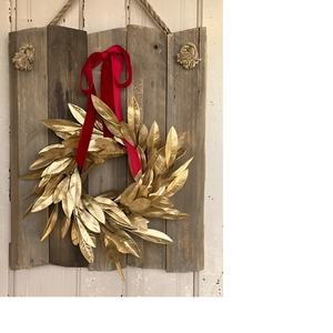 Guirnalda de decoración navideña colgante de pared de estilo lujoso para decoración navideña de pared y habitación en forma redonda de Metal de hierro - Product Image 6