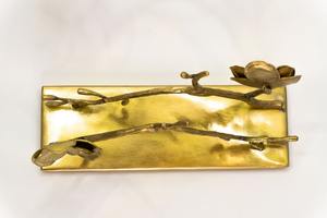 Floral Design Gold <b>Napkin</b> <b>Holder</b> for Dining Table Kitchen Counter Home Decor Guest Serving and Special Occasions Use - Product Image 2