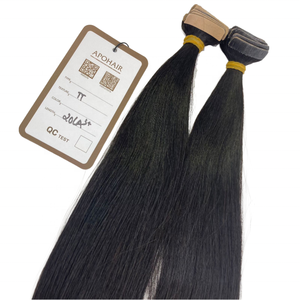 APO HAIR Vente en gros Extensions de ruban adhésif style afro 20 pouces haute qualité 3cm Machine à cheveux vierges Remy vietnamienne noire double trame - Product Image 1