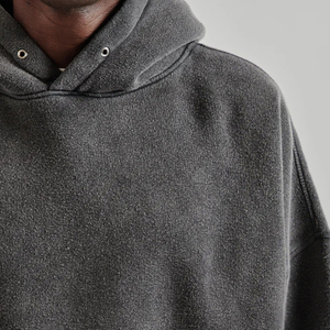 Sweat-shirt à capuche lavé pour homme, <span class=keywords><strong>molleton</strong></span> biologique, sweat-shirts à capuche pour homme, <span class=keywords><strong>coton</strong></span> <span class=keywords><strong>pur</strong></span>, sweat-shirt à capuche personnalisé - Product Image 4