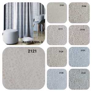 Satin durable élégant de polyester de tissu de rideau de jacquard avec le matériel de draperie texturé pour les intérieurs modernes - Product Image 6