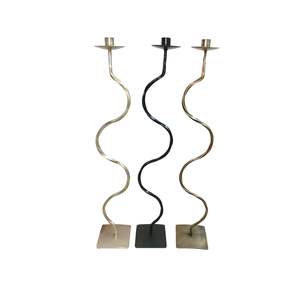 Nordic Luxury Metal Bow Candle Holder Handcrafted Gold Taper Candlestick Modern Romantic Wedding <b>Centerpiece</b> <b>Table</b> Ornament - Product Image 4