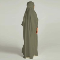 Abaya personnalisée 2026, nouvelle collection vintage, coupe droite, en mousseline naturelle, pour femmes musulmanes, vêtement islamique modeste, 100% soie unie