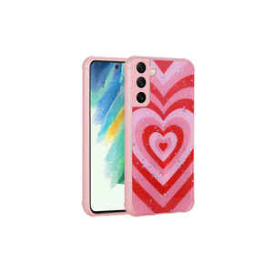 Coque en silicone JoieCreatif Popy Series pour Samsung Galaxy S21 FE, motif cœur brillant, protection de l'appareil photo - Product Image 1