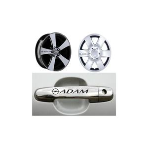 S Opel Adam Car Stickers Manija de la puerta Llanta Etiqueta de calcomanía negra 10x1,5 cm 10 piezas - Product Image 1