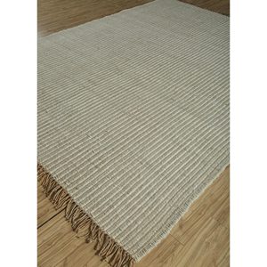 พรมปูพื้นลายทางสีเบจและสีน้ำตาล รุ่น Abraash ทำจากปอกระเจาและป่าน รุ่น PDJT-305 สำหรับใช้ในบ้าน - Product Image 2