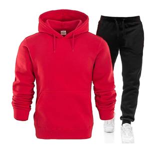 Conjunto Deportivo para Hombre 100% Algodón, Conjunto de Dos Piezas de Sudadera con Capucha y Pantalones de Color Sólido para Otoño e Invierno, Conjunto Moderno - Product Image 5