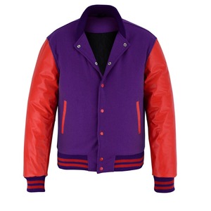 Dernière conception OEM 2025 col montant Letterman Varsity Jacket High Street Fleece Red Leather Sleeves Low quantité minimale de commande Vestes d'hiver - Product Image 4