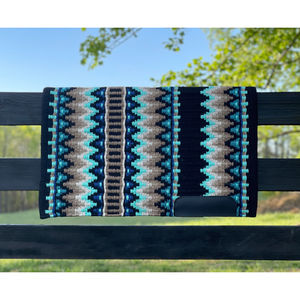 Western Show Horse Saddle Blanket Diseño de Nueva Zelanda Manta de sillín de lana hecha a mano Top Wool Saddle Pad Size - Product Image 2