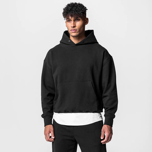 ชุดวอร์มผ้าเกล็ดปลาแบบหนาทำจากผ้าฝ้าย100% มีฮู้ดและกางเกงขายาวออกแบบโลโก้ได้ตามต้องการ - Product Image 1