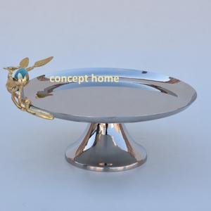 Soporte para Pastel de Acero Inoxidable al por Mayor de Fábrica, Diseño Elegante y Lujoso de Mariposa Dorada, Ecológico para Decoración de Pasteles - Product Image 3