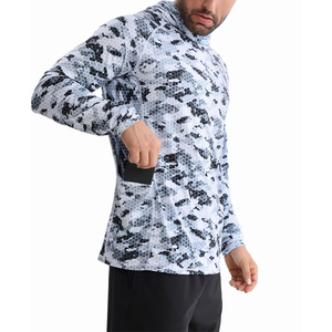 เสื้อตกปลาผ้าโพลีเอสเตอร์ระบายอากาศได้ดีมีฮู้ดเสื้อตกปลา100% ดูดซับความชื้นได้ UPF 50 - Product Image 6