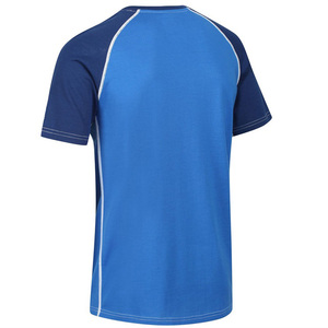 เสื้อยืดผู้ชายสำหรับวิ่ง,เสื้อยืดผ้าโพลีเอสเตอร์แห้งเร็วระบายอากาศได้ดีใส่ออกกำลังกายในยิมพร้อมบล็อกสีบริการ OEM - Product Image 5