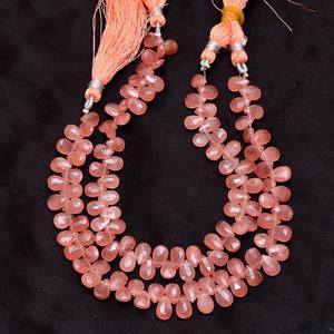 Perles de rhodochrosite AAA 6x9mm, pierres précieuses facettées en forme de poire, perles de rhodochrosite naturelle, pierres semi-précieuses, perles en vrac pour bijoux - Product Image 4