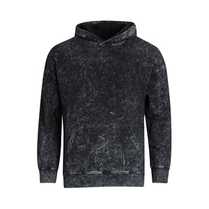 Sweat à capuche surdimensionné personnalisé délavé à l'acide pour hommes Vintage Stonewashed 100% coton sweat à capuche thermique en gros pour l'hiver pas cher prix - Product Image 3