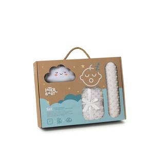 Juego de Manta Tejida Gris con Función Antideslizante y Lámpara con Diseño de Dibujos Animados - Product Image 1