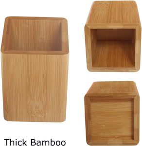 Mangowood Wooden <b>Pen</b> Holder Cup and Desk Business Card Holder Stand for Office Home School 2 Packs Stand <b>Multi</b> Purpose Use - Product Image 3