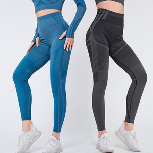 Vente en gros sur mesure Vêtements de yoga sport pour femmes pêche Hip Lift Fitness Taille haute Ensemble de pantalons de yoga de forme élastique serrée - Product Image 5