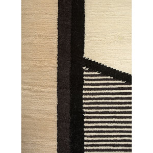 Alfombras de Lana Anudadas a Mano-Aiwl-3070, Rectángulo Grande Geométrico Color Marfil para Uso Doméstico, para Sala de Estar, Dormitorio, Pasillo, Hecho a Mano en Tabriz - Product Image 3