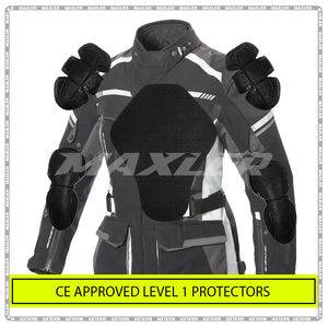 Blouson de moto en textile imperméable pour femmes, homologué CE, avec protections amovibles et évents - Product Image 3