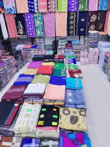 Écharpe florale brodée de strass, style Dubaï, 2,2 m, hijab islamique pour femmes, vente en gros, polyester et coton, usage quotidien estival - Product Image 3